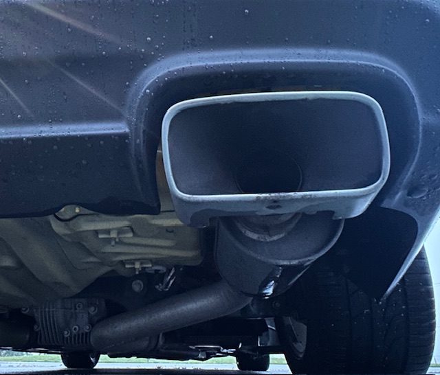 IMG_4242 A close up of the exhaust pipe on a car